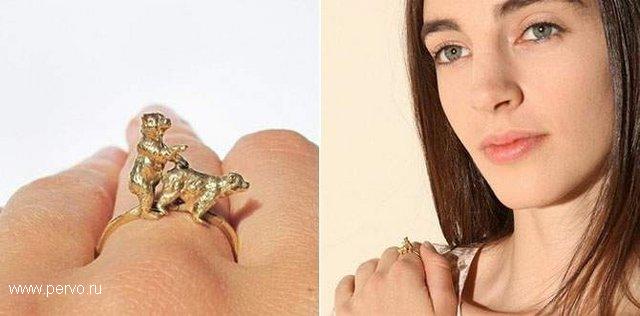 Кольцо с медведями