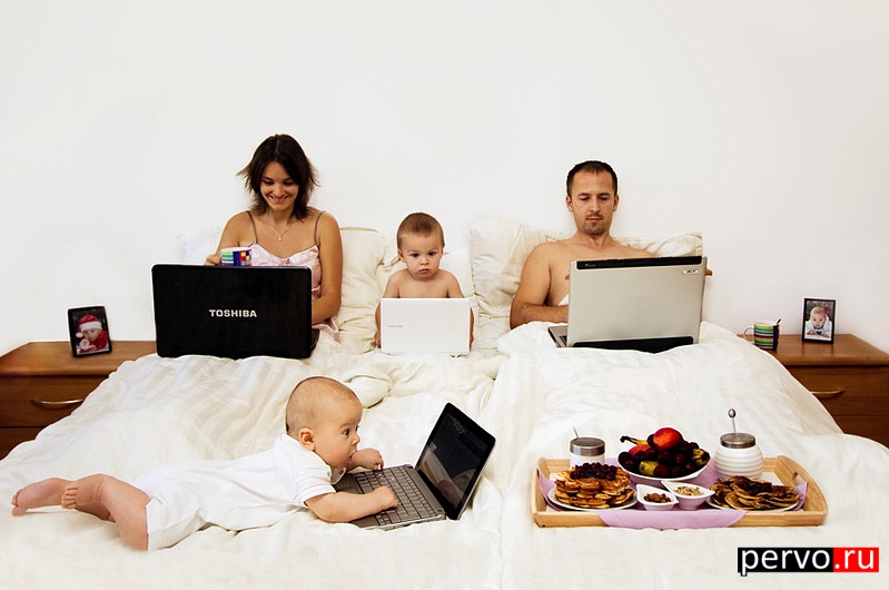 утро семьи программиста