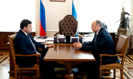 Евгений Куйвашев и Александр Федоров обсудили работу Первоуральского новотрубного завода