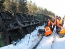 В Первоуральске товарняк сошел с пути