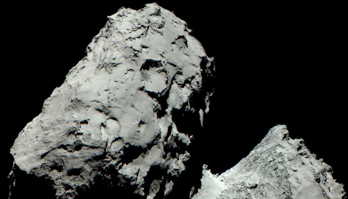 Комета Чурюмова — Герасименко оказалась богата на оттенки серого