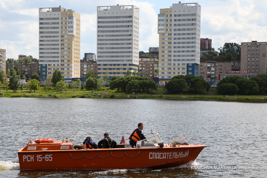 На городской плотине прошли учения МЧС и Водоканала