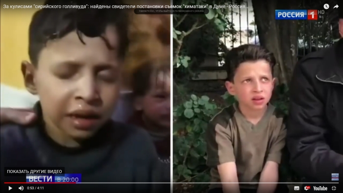 "Россия 24" взяла интервью у мальчика "из постановки химатаки"