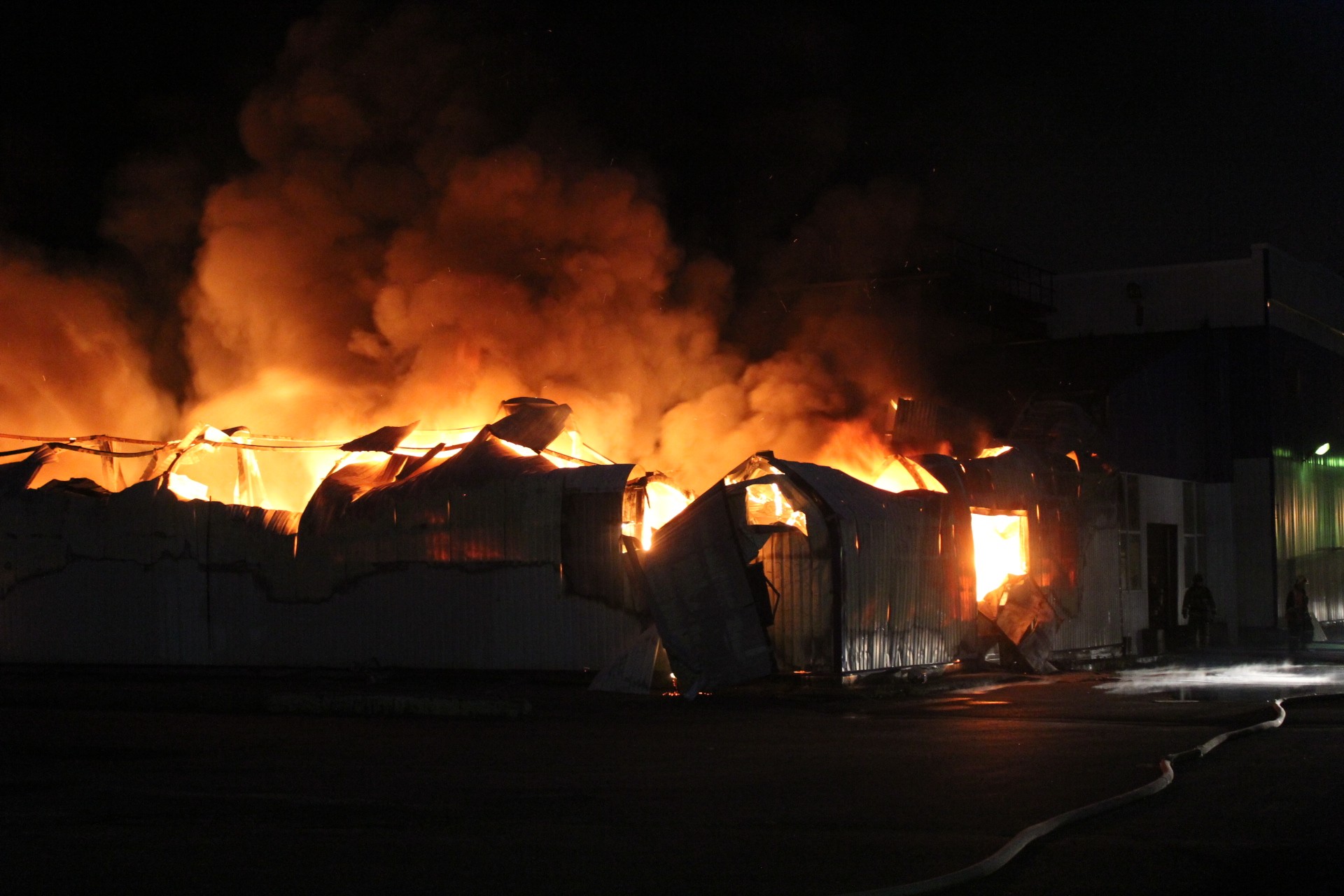 Минувшей ночью под Первоуральском горел свинокомплекс