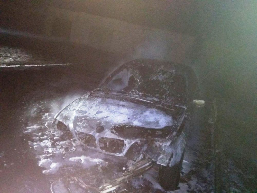 В Первоуральске сгорела BMW