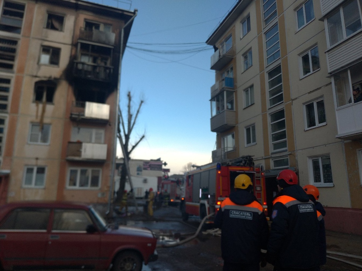 Взрыв бытового газа произошел в пятиэтажке под Красноярском