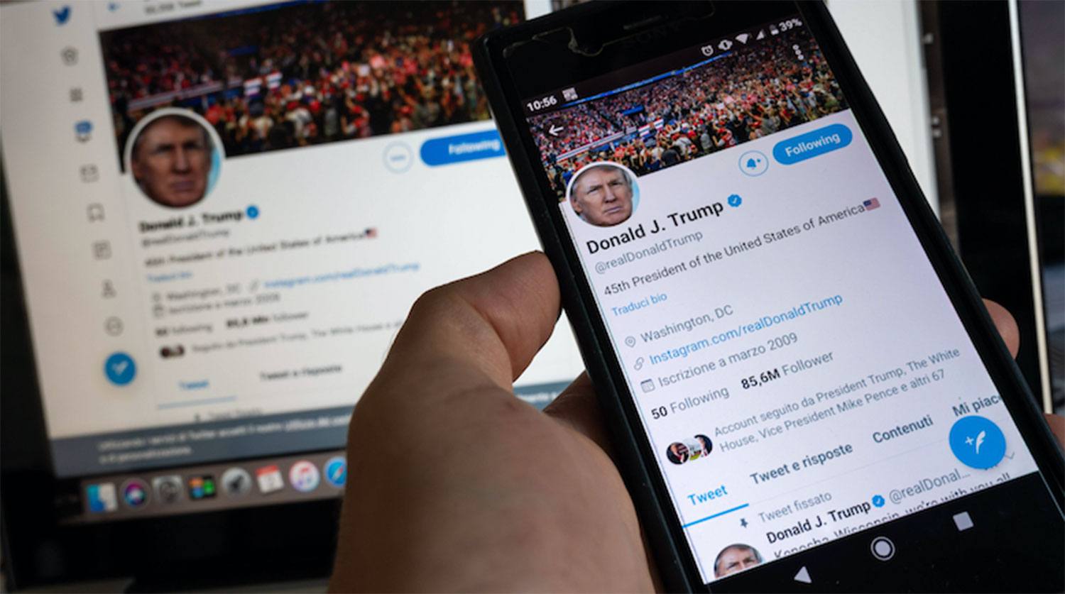 Twitter лишит личный аккаунт Трампа привилегий