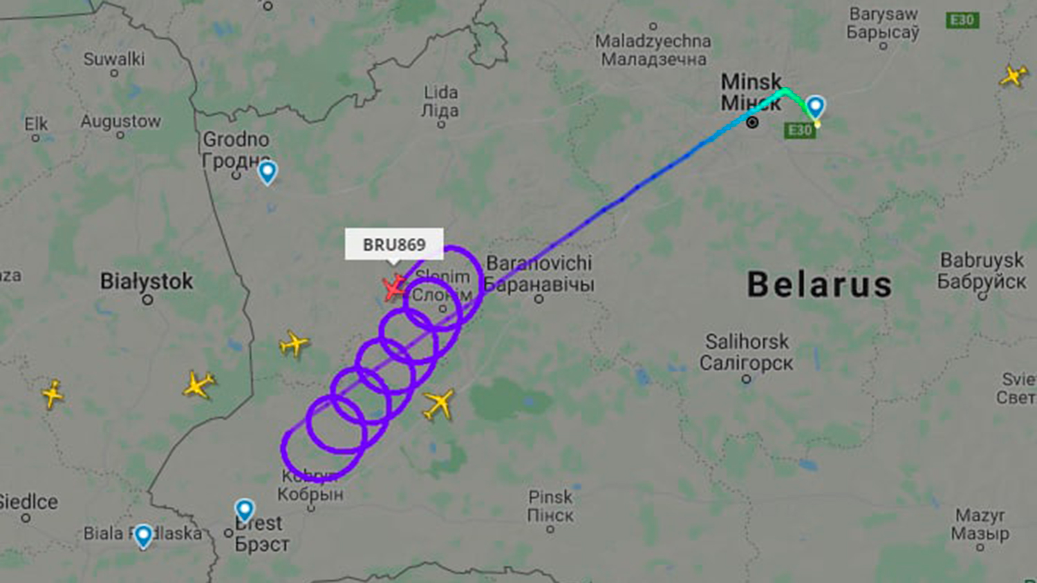 Франция не позволила самолету «Белавиа» пересечь свое воздушное пространство