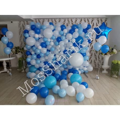 Синие воздушные шары - универсальный вариант украшения