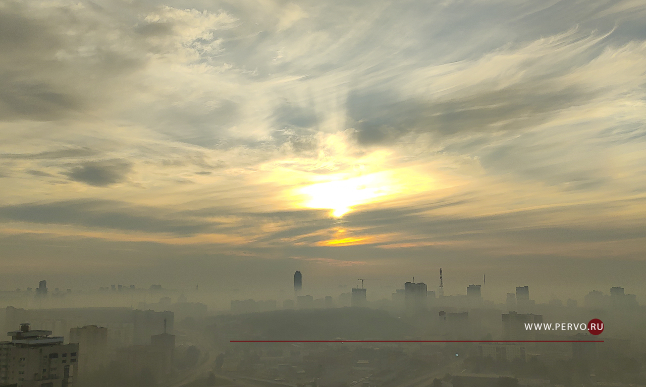 Екатеринбург затянуло дымом из-за торфяного пожара под Первоуральском