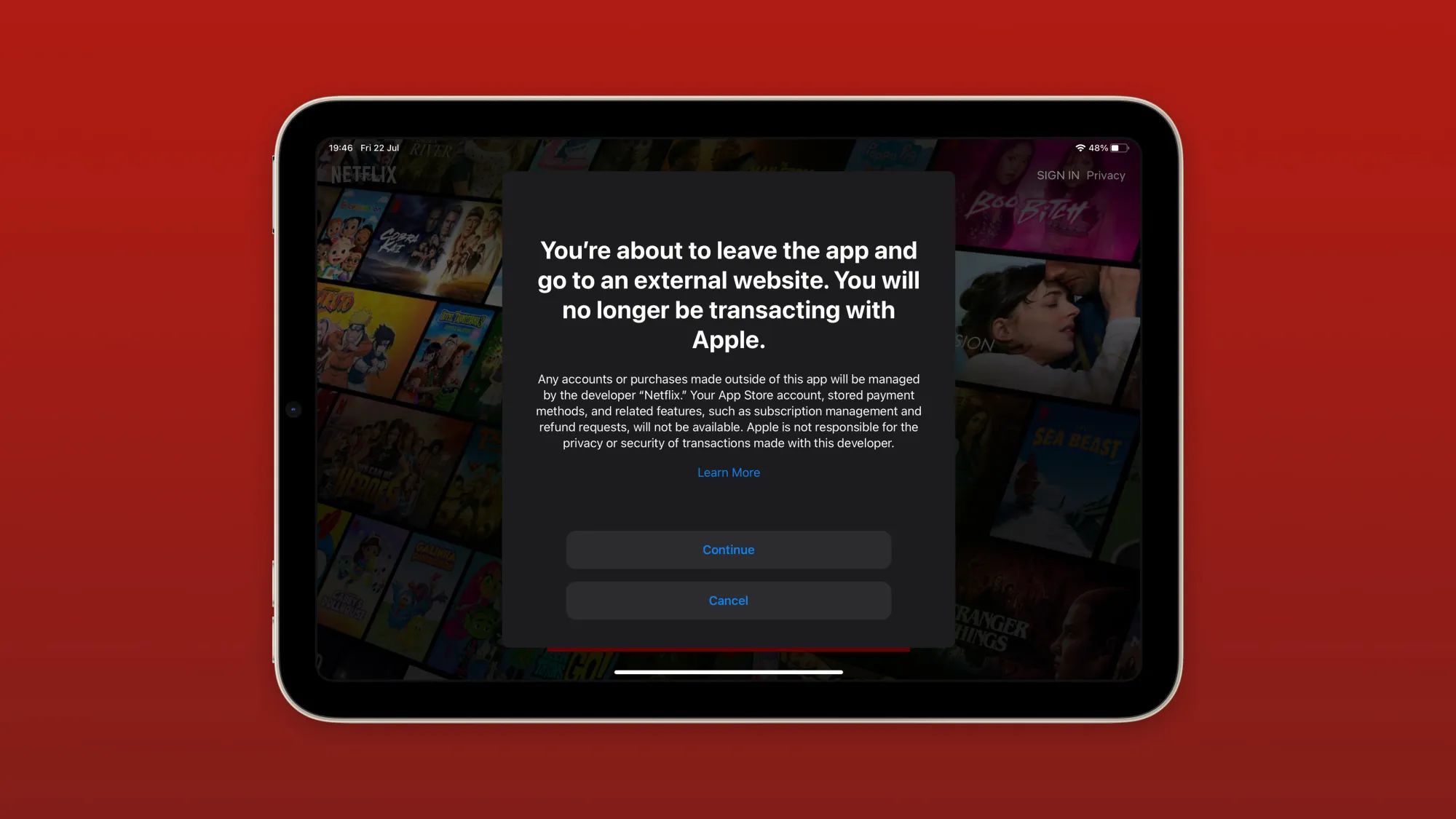 Netflix ввела оплату подписки в обход App Store