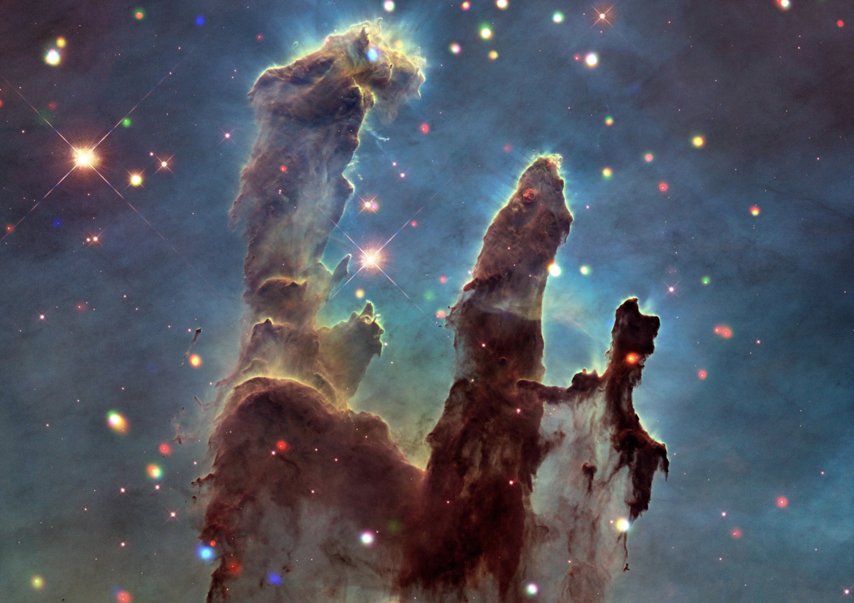 Космический телескоп «Джеймс Уэбб» передал новый снимок «Столпов Творения»
