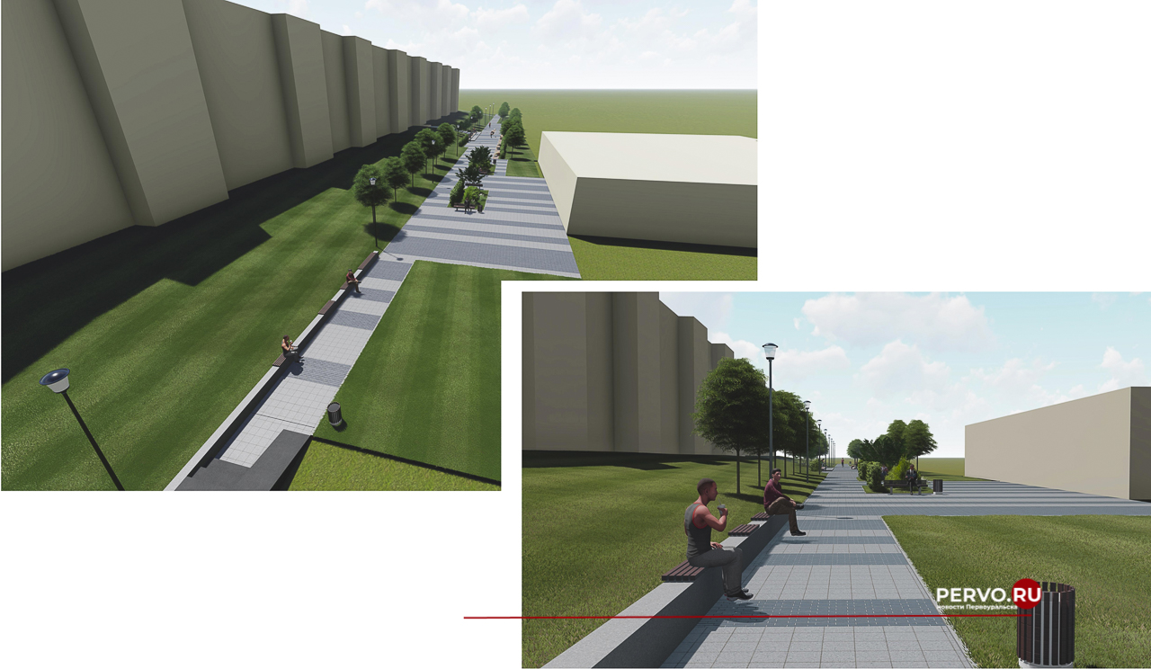 В Первоуральске аллею на улице Трубников реконструируют