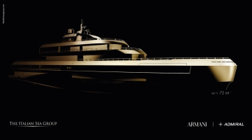 Джорджио Армани разработал дизайн 71-метровой яхты