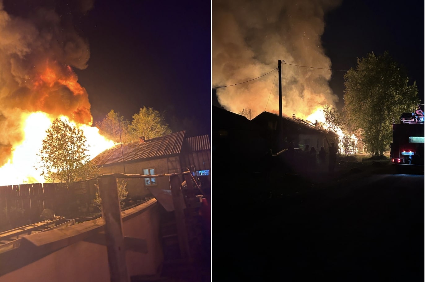 В посёлке Билимбай сгорел дом на две семьи