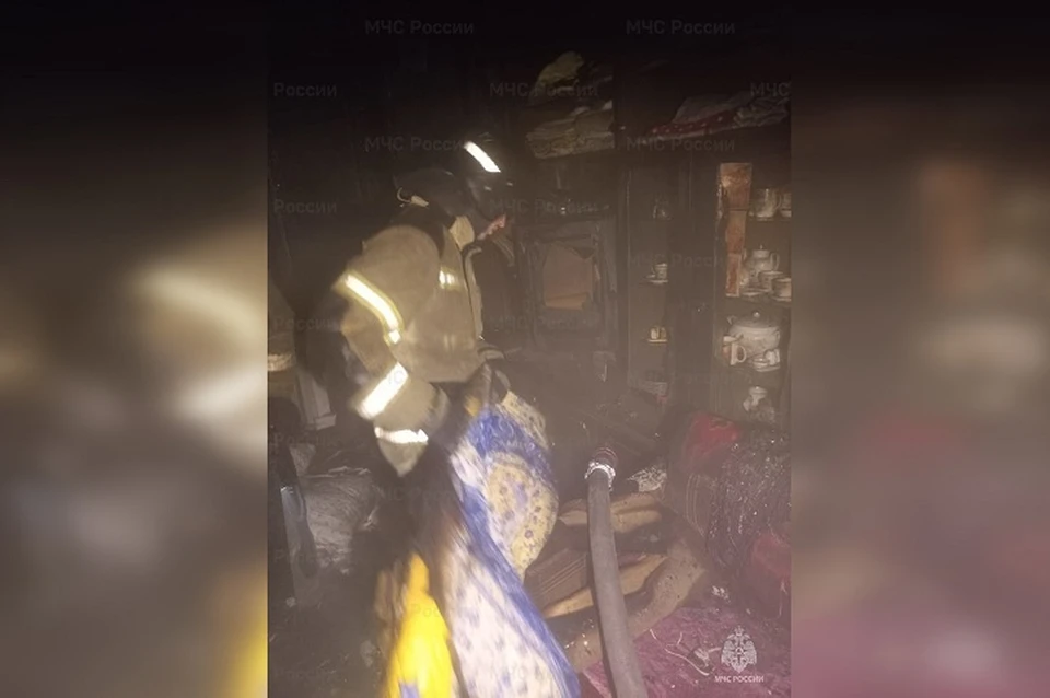В пожаре на улице Ватутина серьезно пострадал мужчина