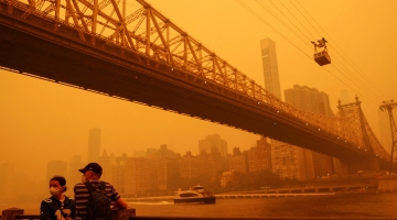 Власти Нью-Йорка из-за лесных пожаров призвали жителей не выходить на улицы