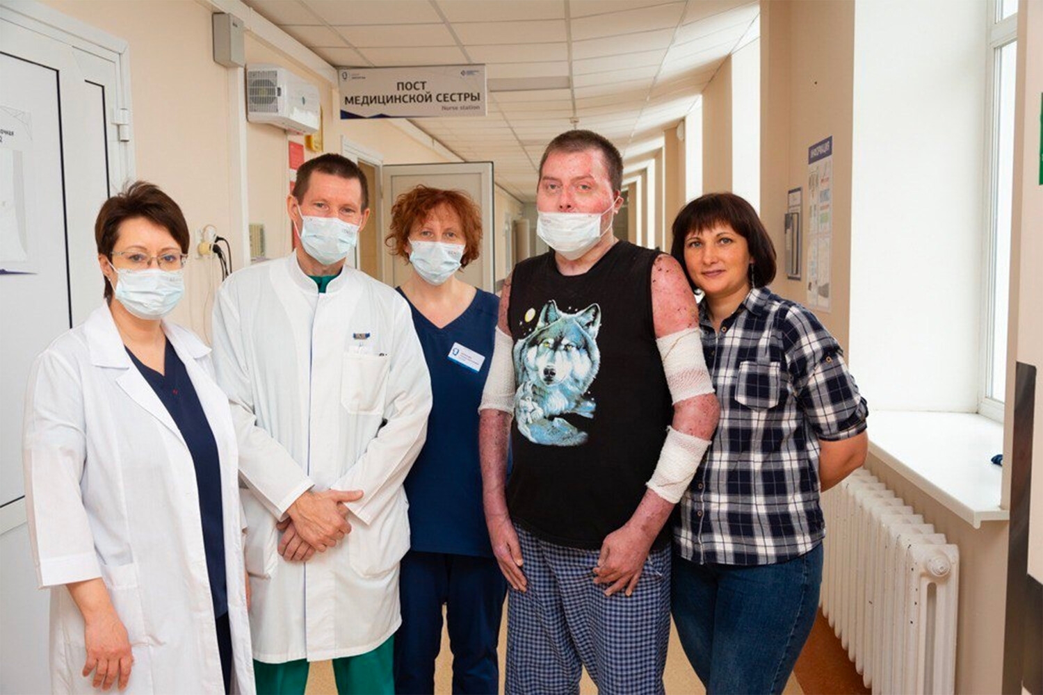 Российские врачи спасли мужчину с ожогом 90% тела