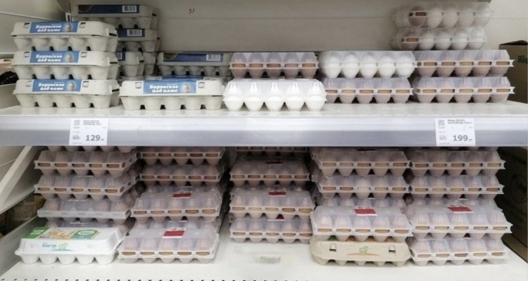 В городском округе за неделю цена на яйца снизилась на 0,9%