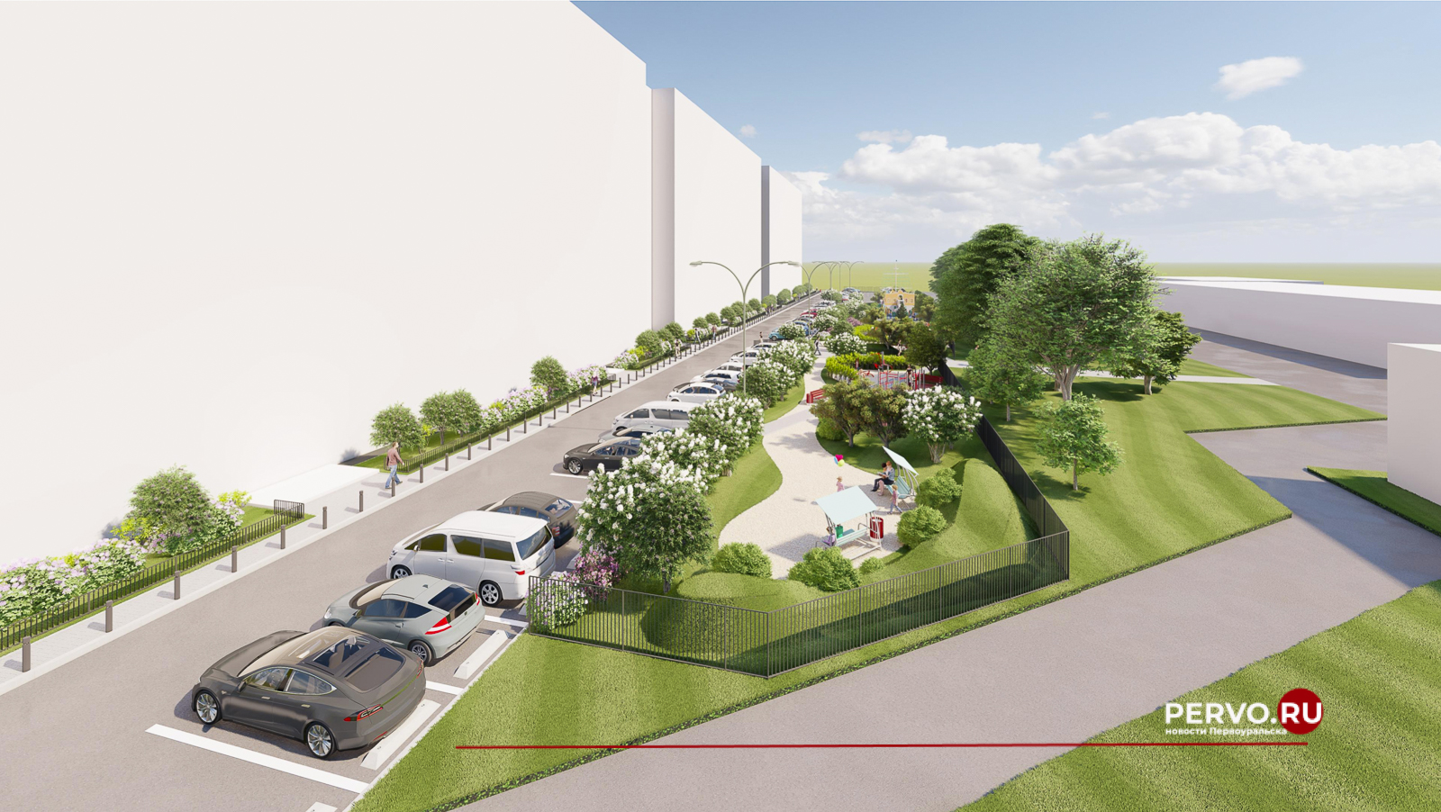 В Первоуральске стартует благоустройство двора на улице Трубников №50. Рендеры 