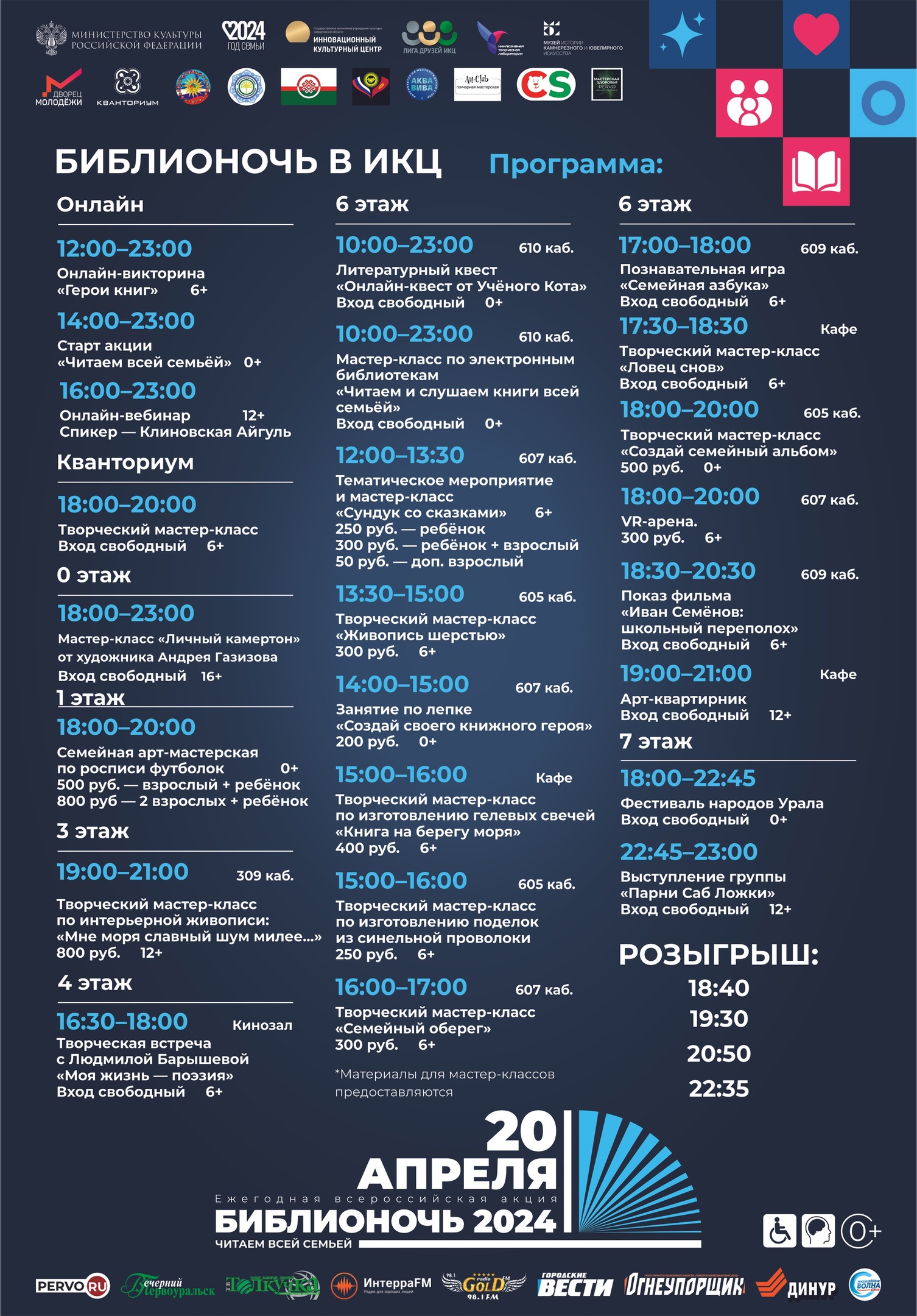 БИБЛИОНОЧЬ — 2024. Программа праздника в Первоуральске