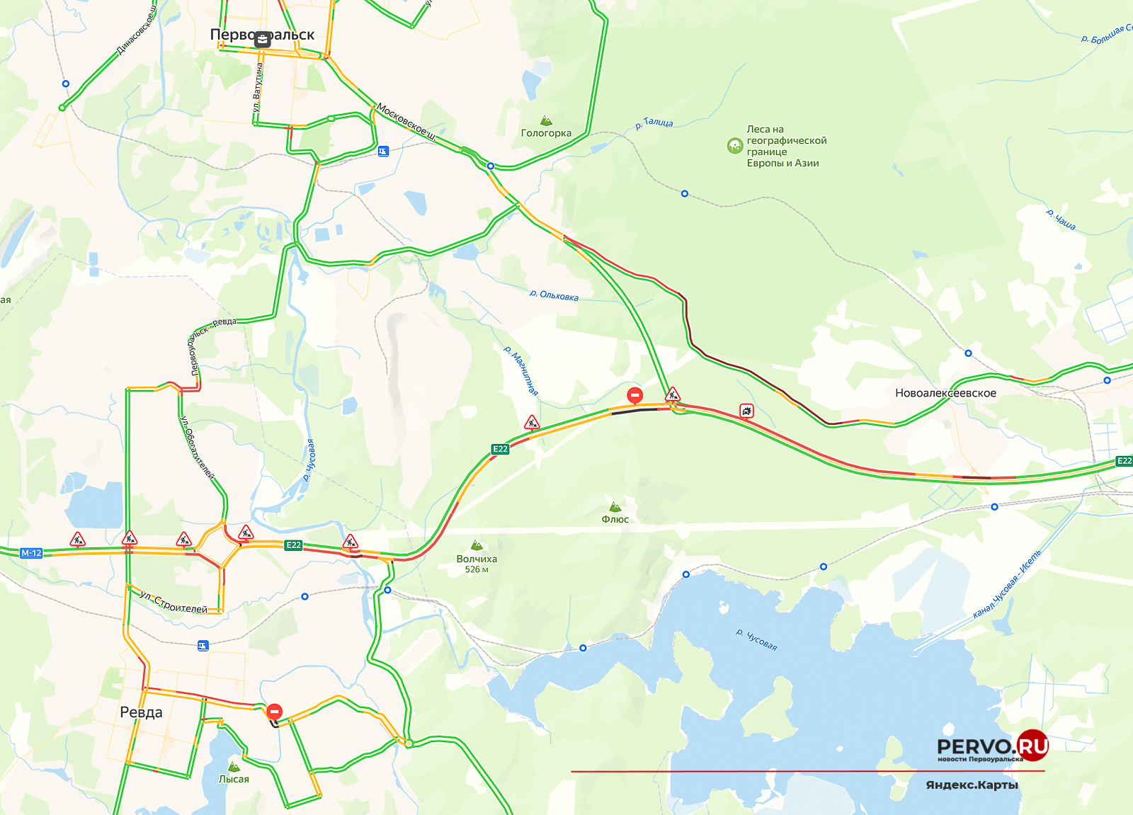 Федеральная трасса на Первоуральск встала в пятничные пробки